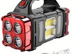 LED Torch Light USB with Solar Charging High Power Powerbank 5 in1 New