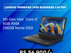 Lenovo Thinkpad T450 (i5 5th Gen/8GB RAM/256GB SSD)