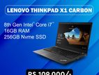 Lenovo Thinkpad X1 Carbon Gen 6 (i7 8th Gen/16GB RAM/256GB Nvme SSD)