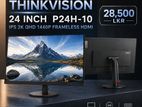 Lenovo ThinkVision P24h-10 IPS 2K QHD 1440P FRAMELESS USED MONITOR 24"