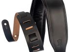 Levy's M26PD 3" Wide Top Grain Leather Guitar Strap Black