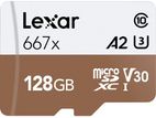 Lexar 128GB Micro Sd Class 10 A2 UHS-1 U3 V30 4K Recording