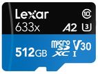 LEXAR 512GB 4K Micro SD card for cctv, mobile phones High speed reading