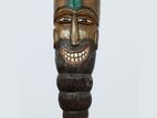 Wooden Carved Mask for Wall Decor