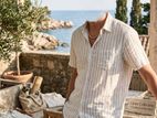Linen Short Sleeve Stripe Shirt