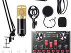 Live Sound Card Full Set with Condenser Mic