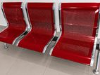 lobby chair 3 seater red