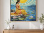 Lotus Lady Painted Canvas