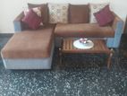 Lshape Sofa with Teak Table