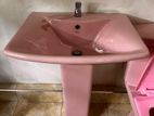 Bathroom Commode with Wash Basin