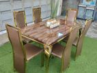 Luxury Dining Table 6 Chair Set