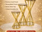 Luxury Gold Cake Table Stand Set 💛✨