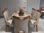 Luxury Granite Dining Table with 6 Chairs