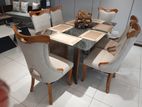 Luxury Granite Dining Table with 6 chairs
