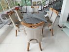 Luxury Granite Dining Table with 6 chairs