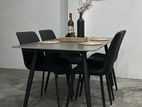 Luxury Granite Dining Table with Cushion Chairs