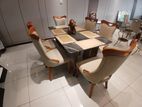 Luxury Granite Top Dining Table with 6 Chairs