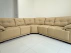 Luxury Modern Beige Leather Sofa
