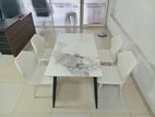 Luxury Type Dining Table 4 Chair Set
