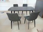 Luxury Type Granite Top Dining Table Black