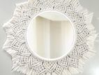 Macrame wall mirror