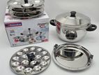 MAHENDRA 15 COOPS IDLY POT WITH STEAMER