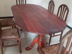 Mahogani Dining Table with Chairs