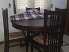 Mahogani Round Table with 4 Teak chairs