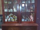 Mahogani Wood Glass Cupboard