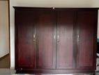 Mahogany 4 door cupboard with wardrobe