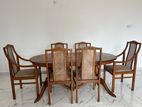 Mahogany 6 Seater Dining Table with Chairs