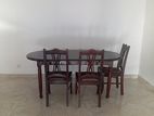 Mahogany Dining Table + 6 Chairs