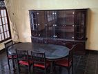 Mahogany dining table with chairs