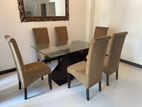 Mahogany Dining Table with Chairs