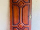 Mahogany Door with Hinges and Lock Frame