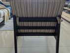 Mahogany Fabric Lounge Chair x 2