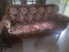 Mahogany Fabric Sofa Set