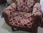 Mahogany Fabric Sofa Set