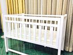 Mahogany Foldable Cot (White Colour)