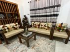 Mahogany Sofa Set with Coffee Table and Tv Stand