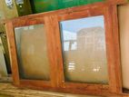 Mahogany Window with Frame