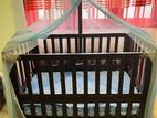 Mahogany Wood Baby Cot