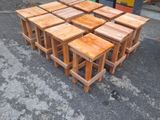 Mahogany Wooden Stools 18 Inches