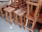 Mahogany Wooden Stools 22 Inch Height