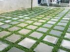 malaysian grass with interlock paving