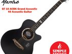 Mantic GT-10ACBK 40 Cutaway Grand Auditorium Black Acoustic Guitar