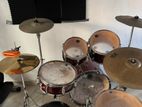Mapex Drumset with Added Cymbals and Cowbell
