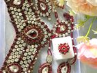 Maroon Bridal Indian Necklace Set