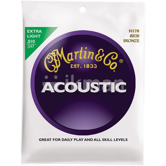 Martin Guitar Acoustic M170, Bronze, Extra LightGauge String Set in