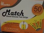 Match Blood Glucose Strips - 50 Pcs